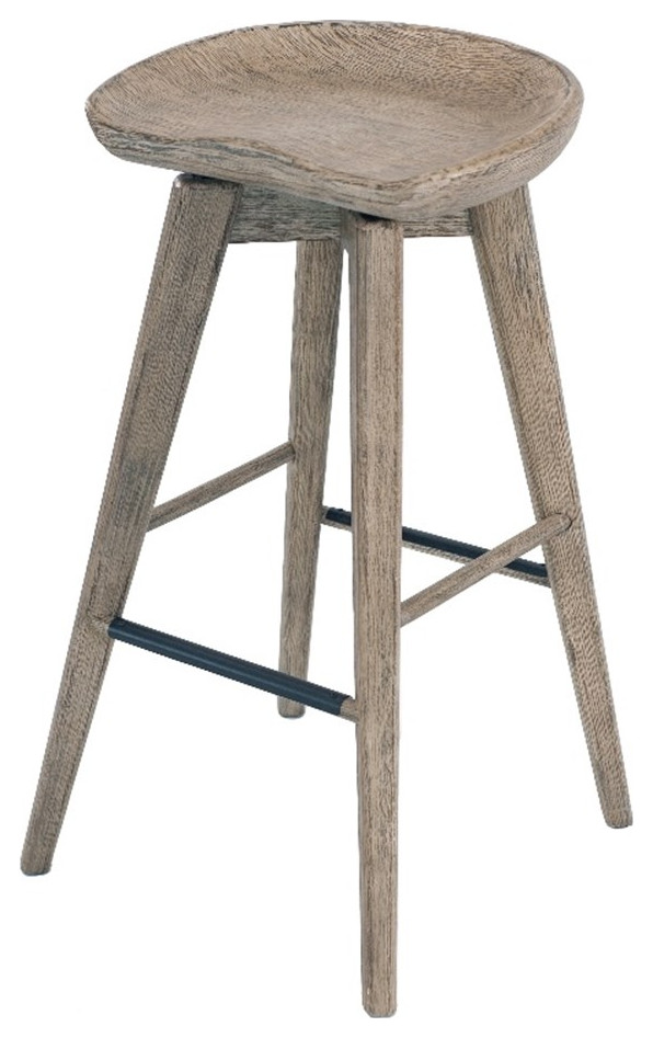 Pemberly Row 31" Traditional Solid Wood Swivel Barstool in Brown