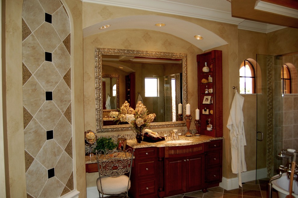 Inspiration for a mediterranean bathroom in Tampa.