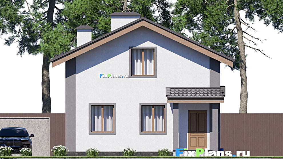 Проект дома с мансардой 8х13 м S127м2 F-17810