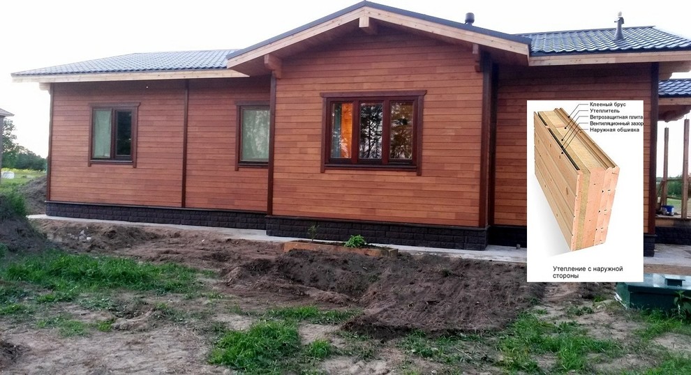 Теплый дом.Клееный брус