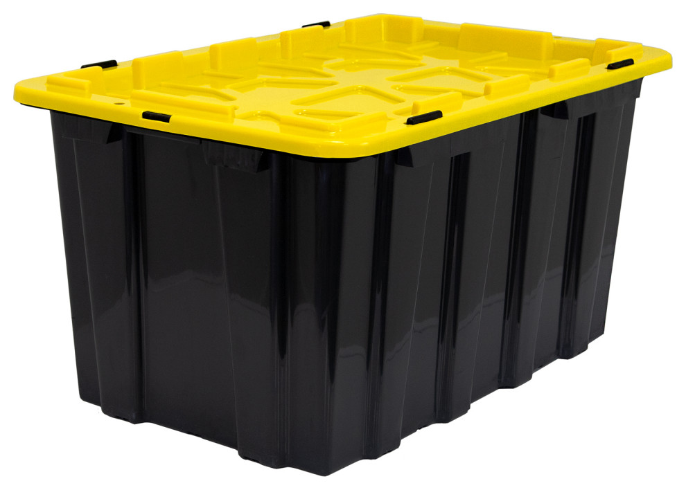 HeavyDuty Plastic Storage Bins, Set of 3 by MountIt! Contemporary Storage Bins And Boxes