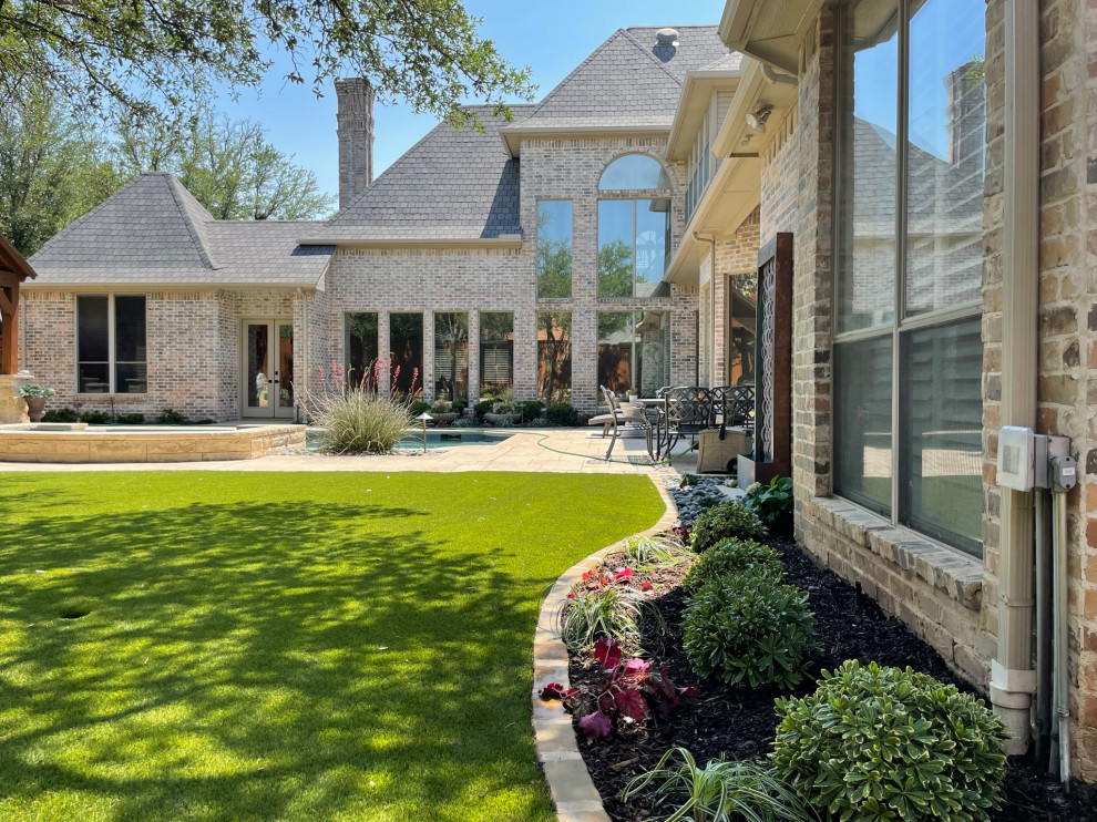 Back yard and pool landscape