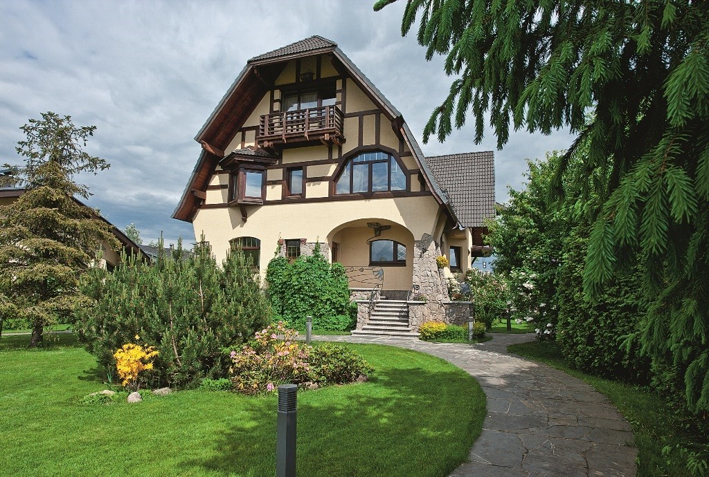 House in front of national park