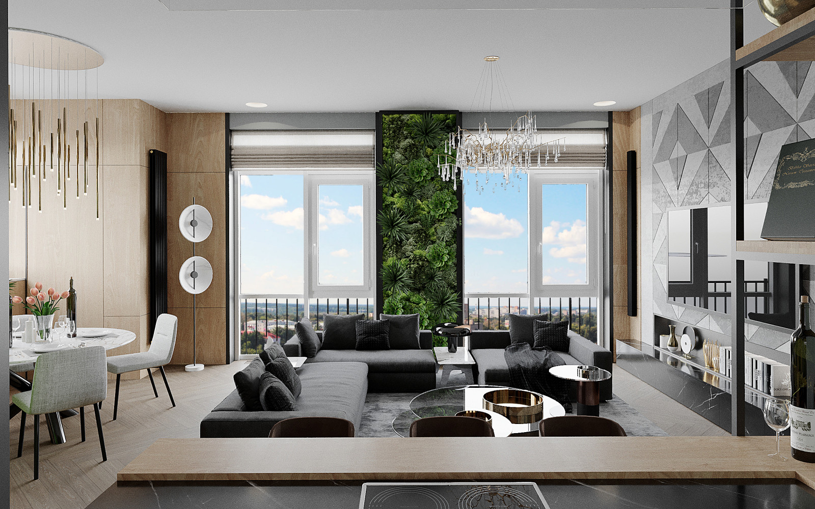 Интерьер 4-х комнатной квартиры в современном стиле. г. Москва