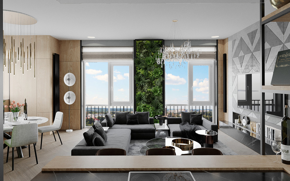 Интерьер 4-х комнатной квартиры в современном стиле. г. Москва