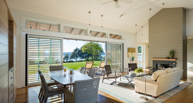 Fogland House maritim-vardagsrum