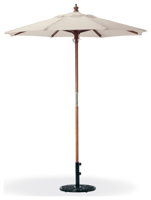 6' Octagon Canvas Market Umbrella, Natural