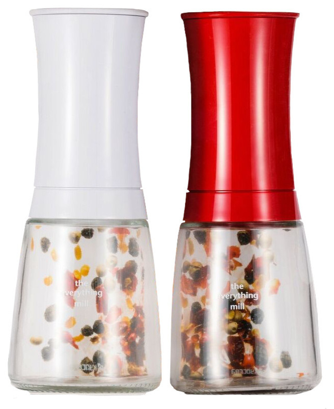 Seed and Spice Mill with Adjustable Advanced Ceramic Grinder Salt The Everything Mill-Candy Apple Red Kyocera Advanced Ceramics Pepper 