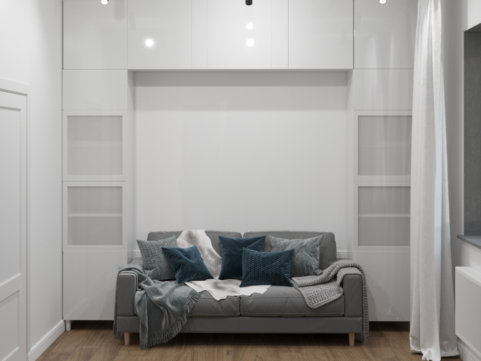 Проект кабинета в спокойных оттенках