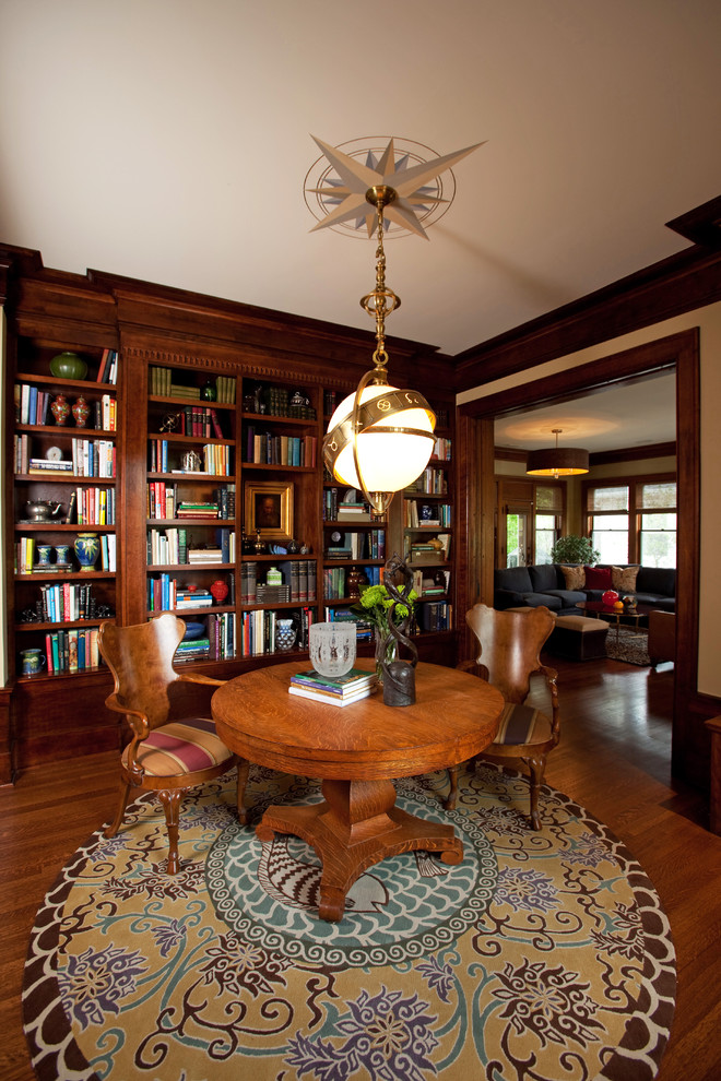 Inspiration for an eclectic home office in Raleigh.
