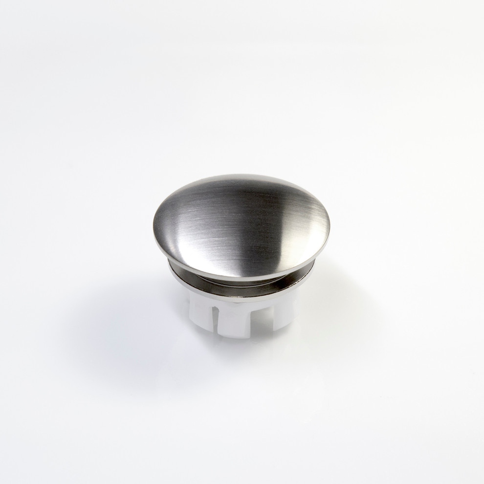 Luxier OC01TB Round Overflow Cap Cover for Bathroom Sink, Brushed