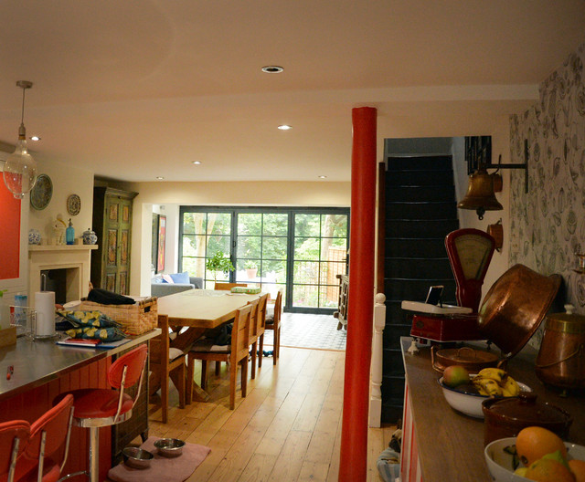 Extension to living/kitchen/dining space contemporary-living-room
