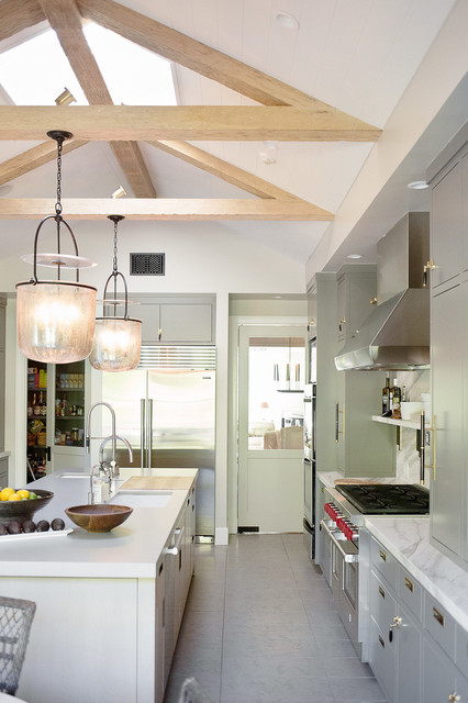 Transitional Kitchen lantlig-koek