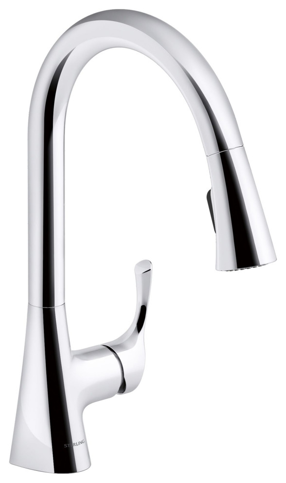 Sterling 24276 Valton 1.5 GPM 1 Hole Pull Down Kitchen Faucet - Polished Chrome
