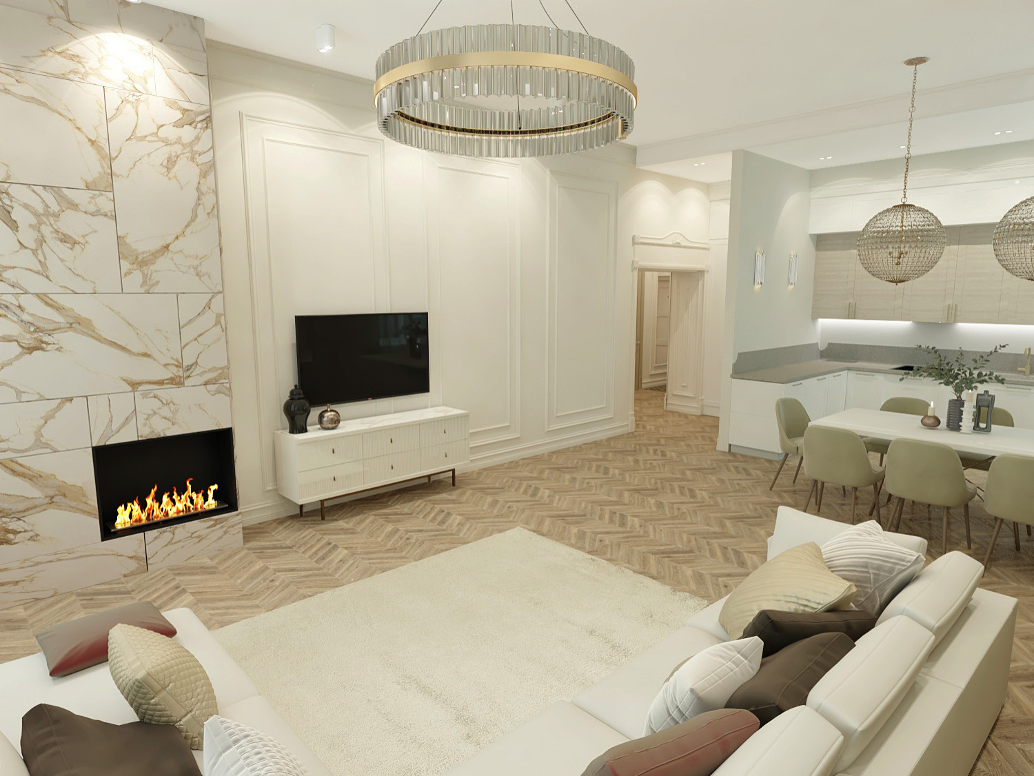 интерьер квартиры 117 квм. г. Новосибирск