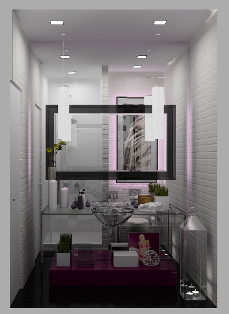 3D проект 1а комнатная квартира "Химки"