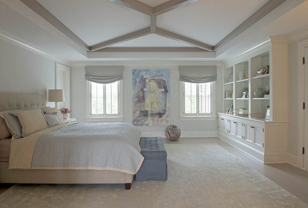 Photo of a transitional bedroom in New York.