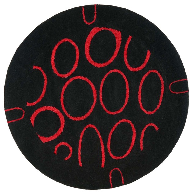 Safavieh Soho SOH714B Black/Red Rug Contemporary Area Rugs by