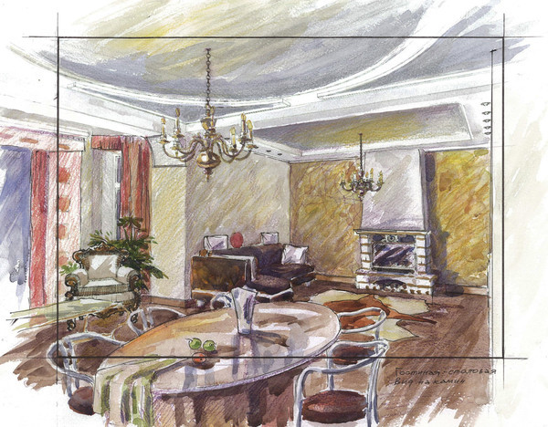 Альбом эскизов для интерьеров