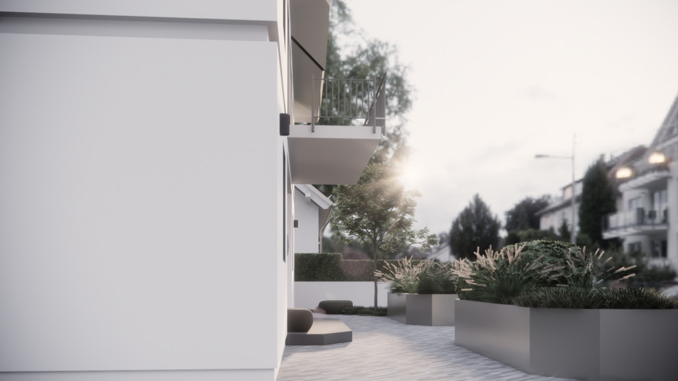 Klassisch moderner Vorgarten