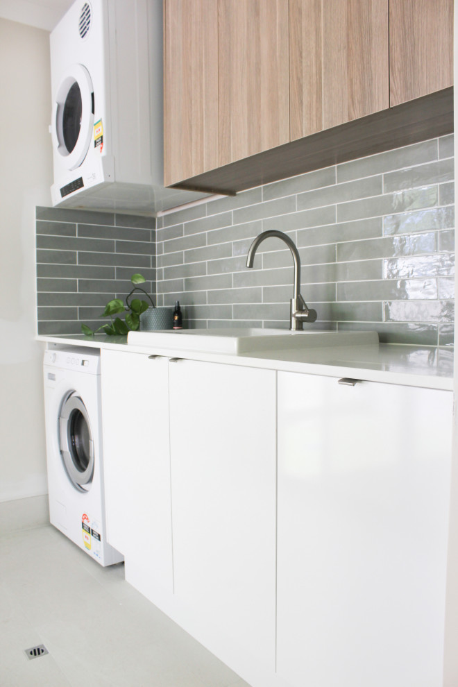 Design ideas for a modern laundry room in Perth.