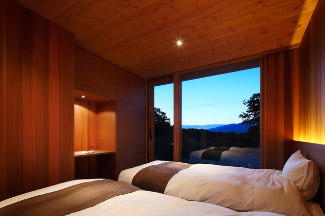 小倉の里山荘 moderno-dormitorio