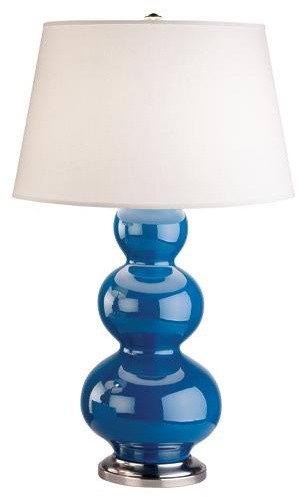 Robert Abbey Triple Gourd Table Lamp, Marine Blue