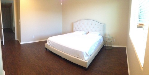 How to decorate this neutral master bedroom?