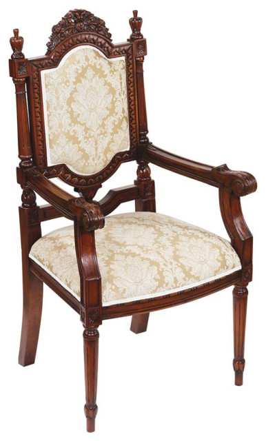Design Toscano Salon Des Rosiers Arm Chair