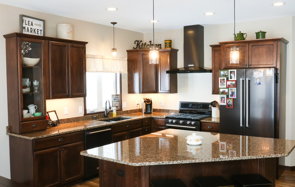 Inspiration for a rustic kitchen remodel in Minneapolis