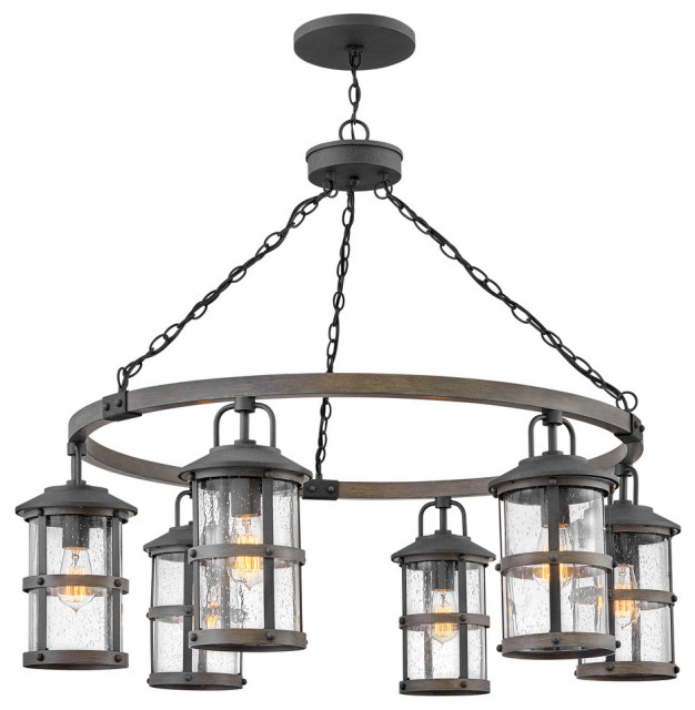 Hinkley Lakehouse 6 Light Outdoor, Industrial Outdoor Hanging Lights