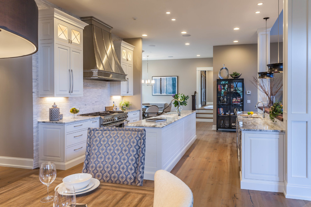 Example of a transitional kitchen design in Grand Rapids