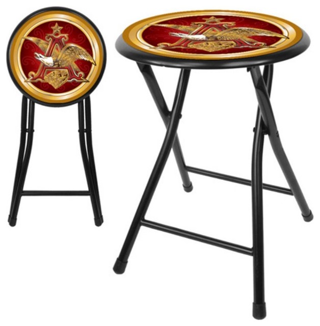 Trademark Anheuser-Busch 18 inches Cushioned Folding Stool Multicolor - AB1800-A