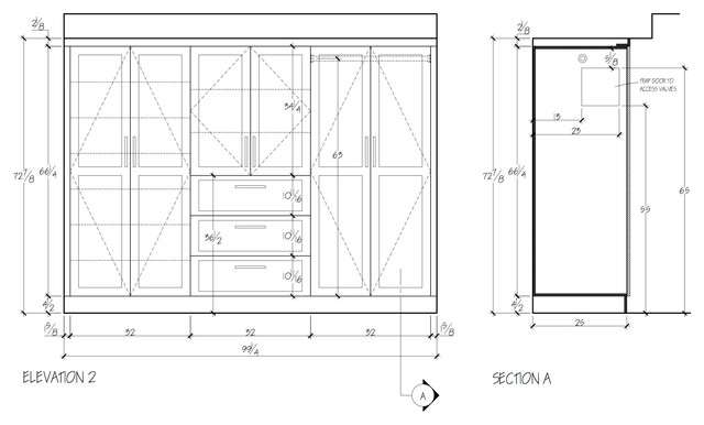 A New Laundry Room for Storage and Function interior-elevation