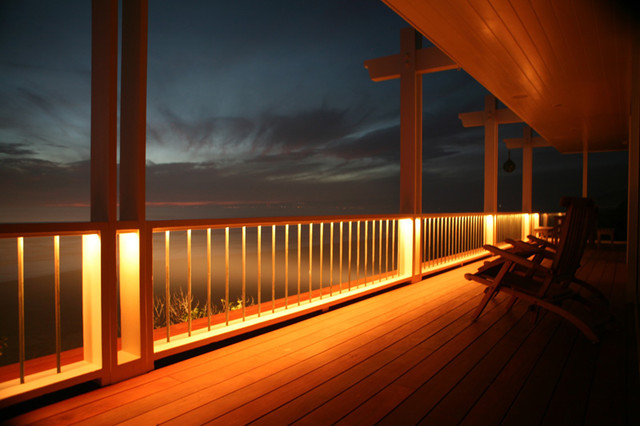 Recessed Lighting In Deck Railing Contemporary Patio Other