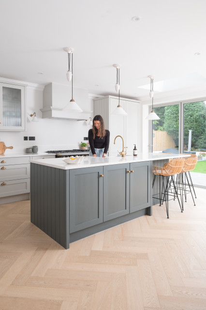 Heol Y Coed 1 Transitional Kitchen Cardiff By Chalkhouse