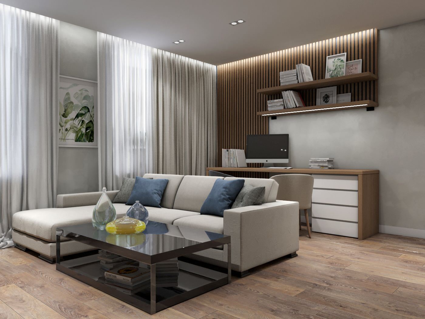 Визуализация гостинной