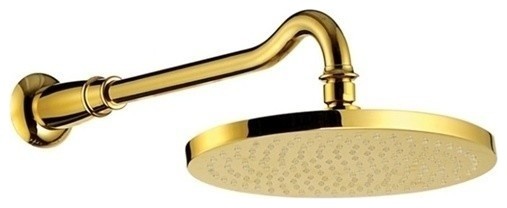 Fontana 12 Gold Plated Round Rain Square Shower Head Solid Br Fontana 12 Gold Plated Round Rain