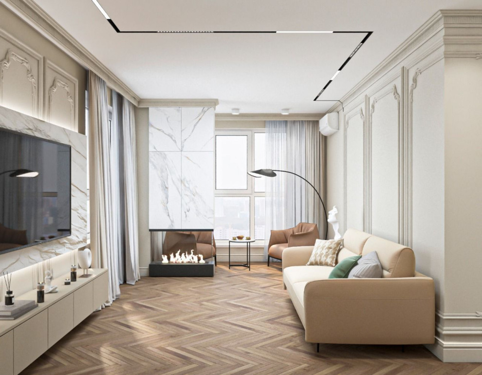 Просторная квартира с гостевой в классическом стиле