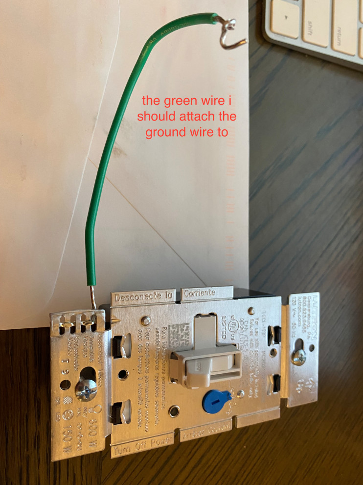 light switch - ground wire