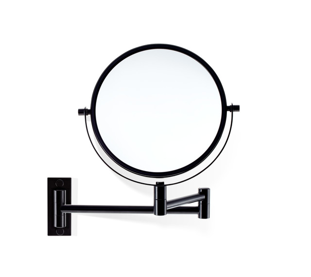 Dwba Wall Double Sided 5x 1x Cosmetic Makeup Magnifying Swivel Mirror Black