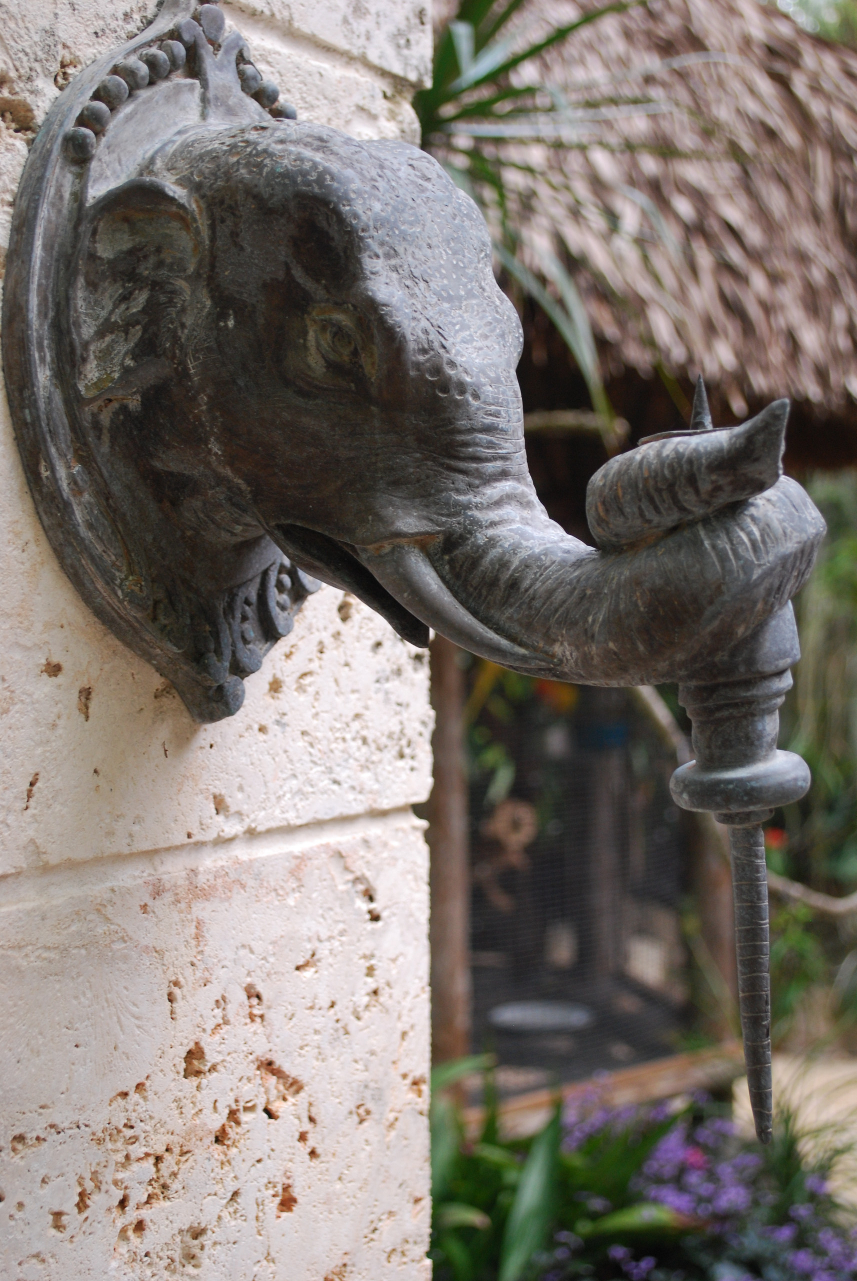 Asian elephant candle holders