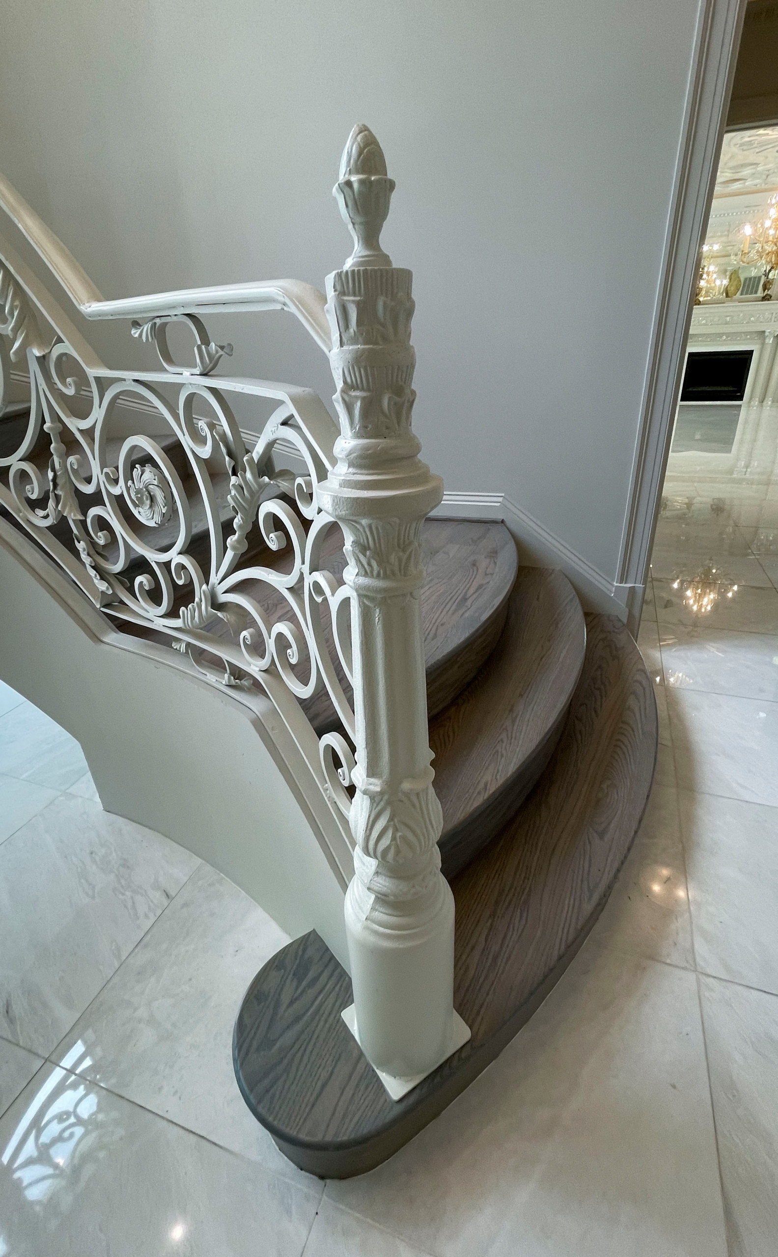 104_Curved Staircases in 18th Century French Inspired Mansion, Mclean VA 22101