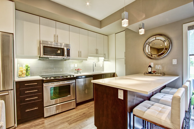 Contemporary Condo transitional-kitchen