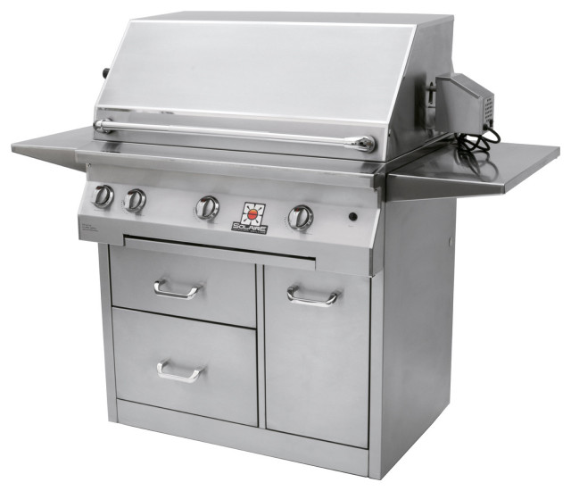 Deluxe Convection Freestanding Grill with Rotisserie, 30Inches