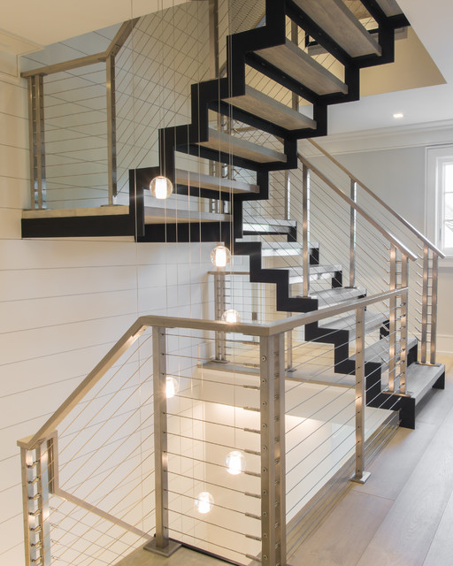 Multi Level Modern Floating Staircase moderne-trappe