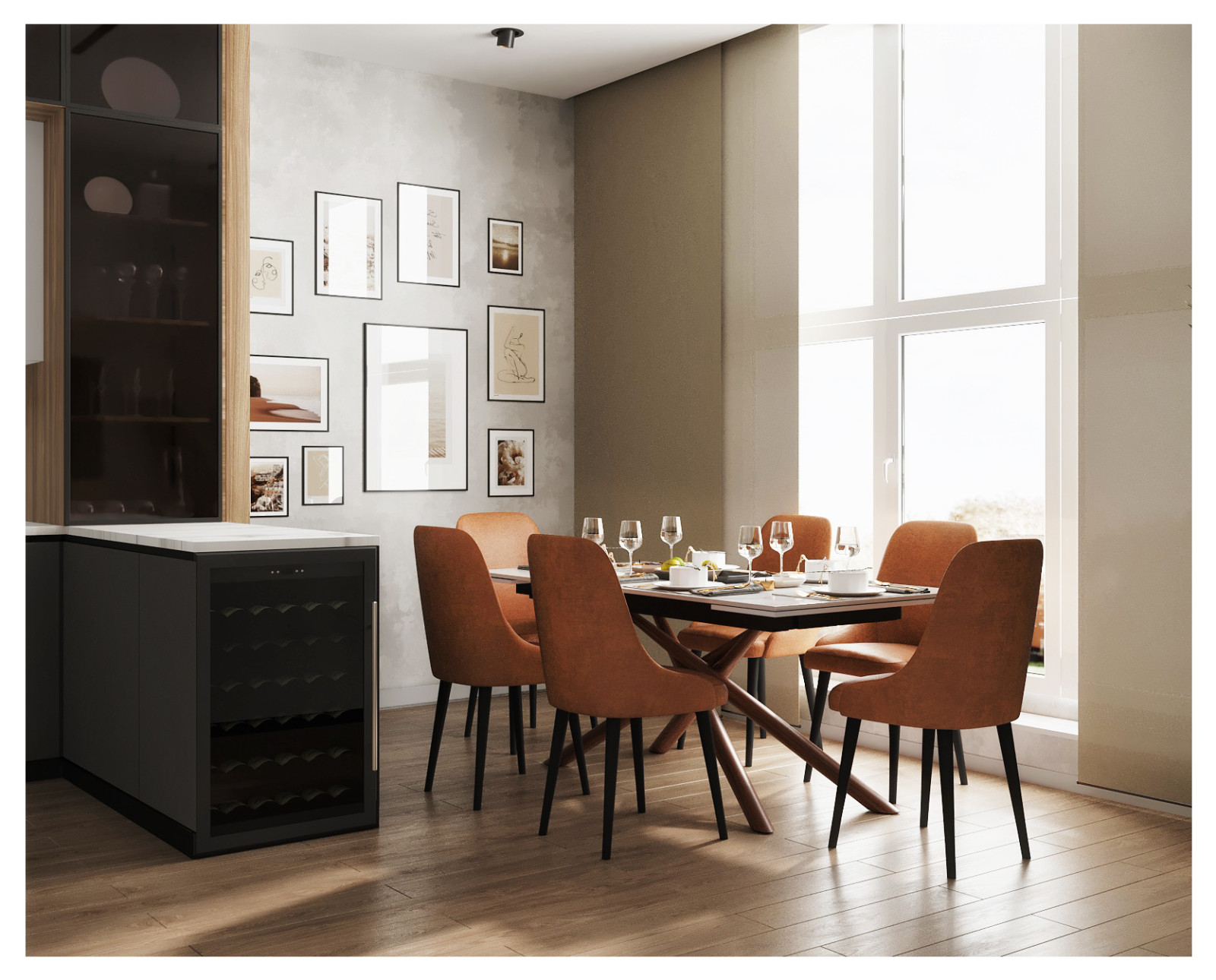 Проект для молодой семьи из 4-х человек в современном стиле