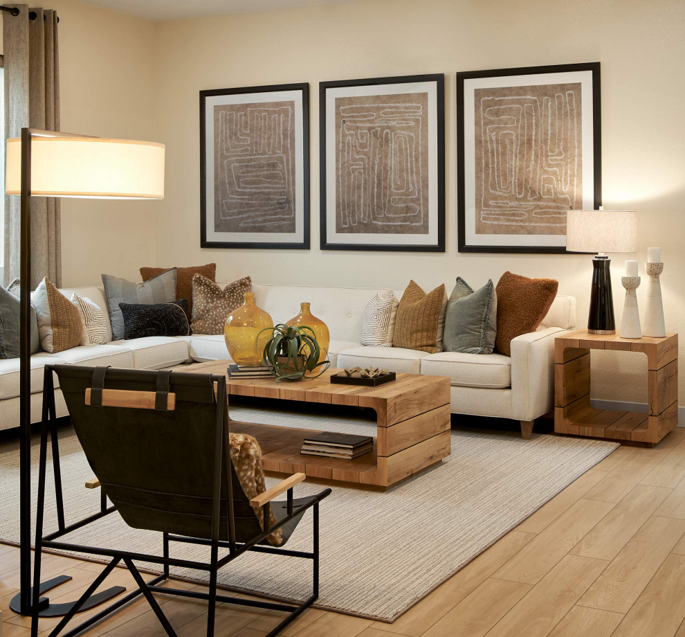Inspiration for a transitional basement remodel in Denver