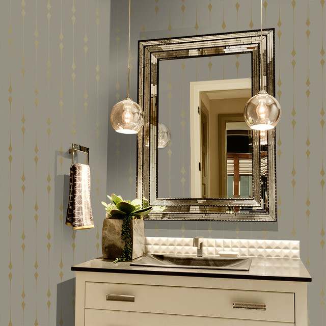Tempaper Shimmer Taupe Metallic Gold Leaf Self Adhesive Tempaper Shimmer Taupe Metallic Gold Leaf Self Adhesive Removable Wallpaper