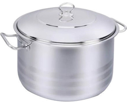 Korkmaz Astra Stainless Steel Capsulated Stockpot With Lid, 32 Quart